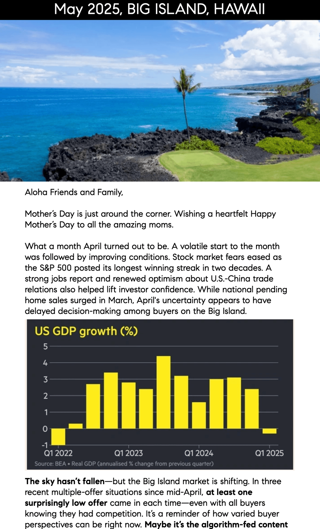 Market Update Newsletter – May 2025