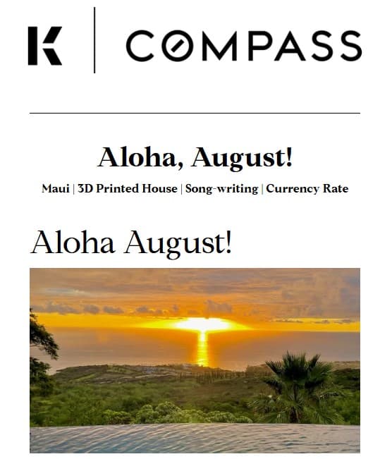 August 2023 Hawaii Big Island Style Newsletter