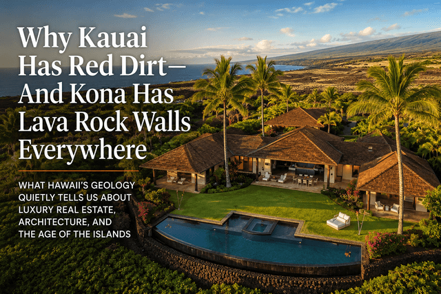 Why Kauai Has Red Dirt – And Kona Has Lava Rock Walls Everywhere