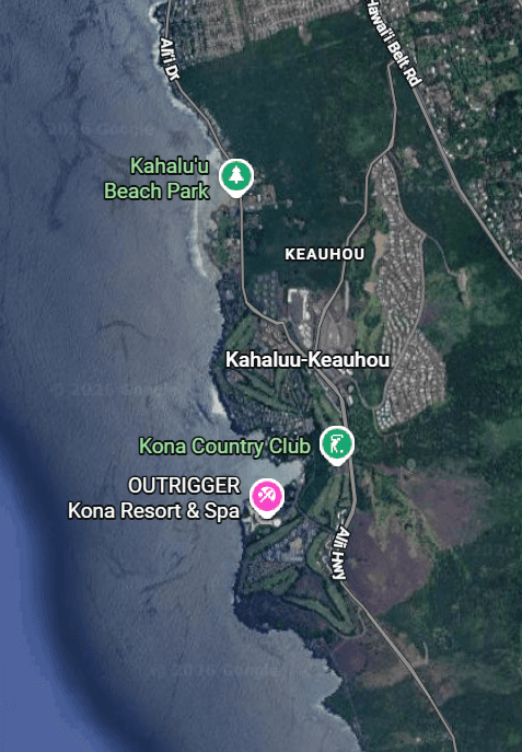 Keauhou Google map