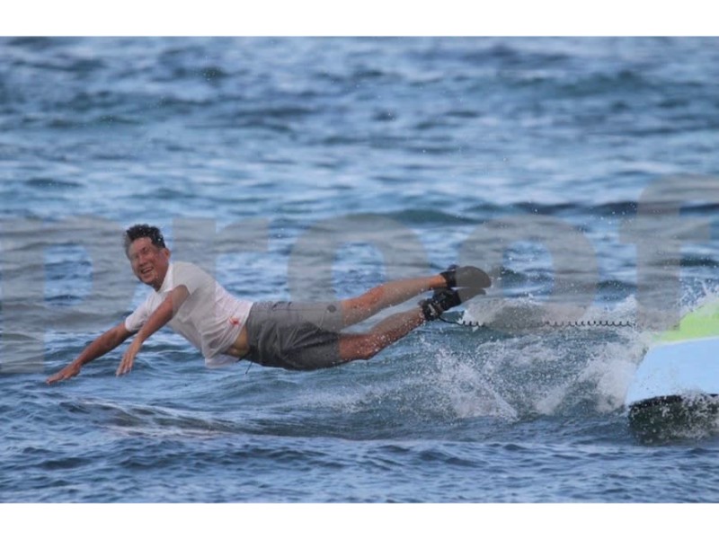 Surfing At Kahaluu Beach