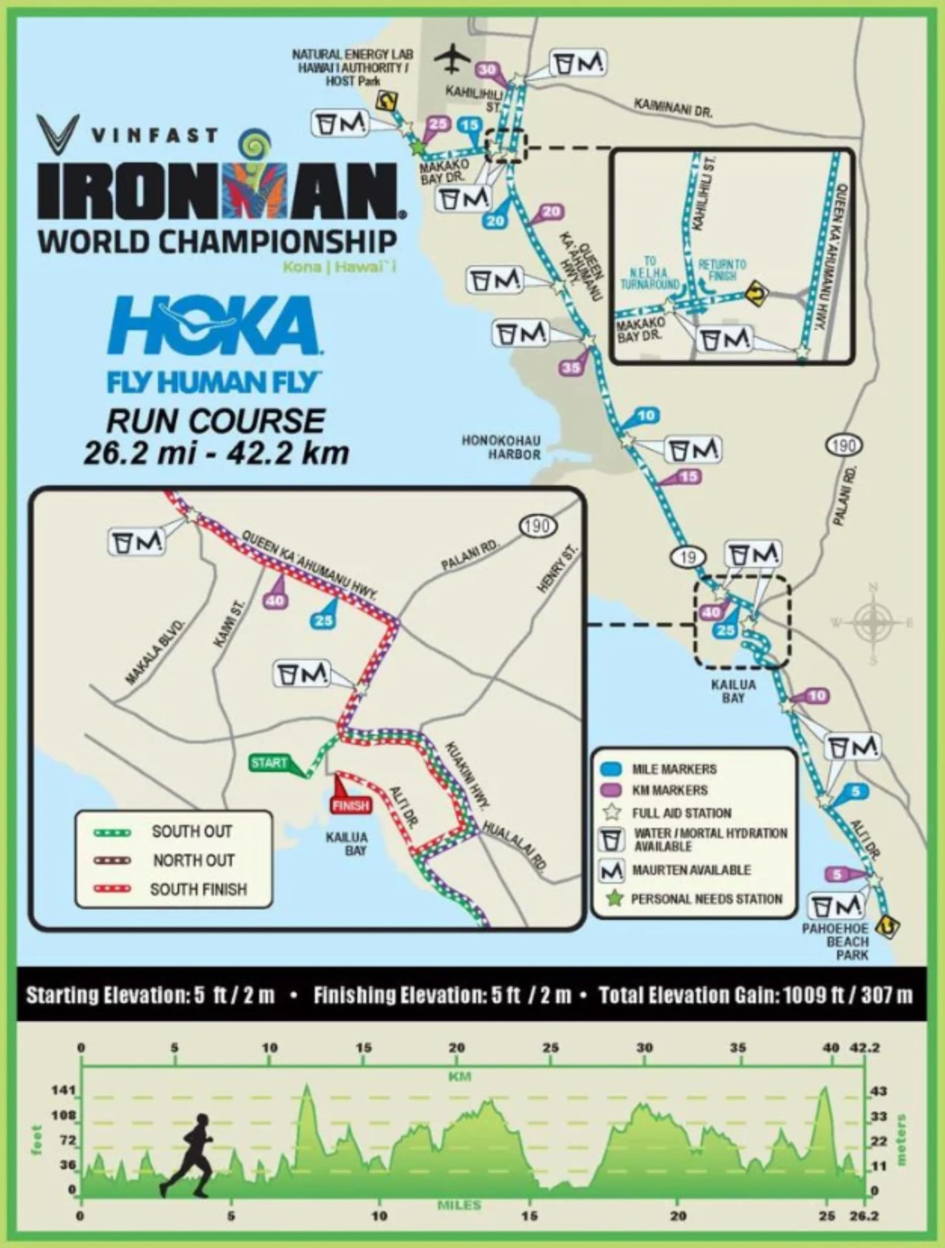 2024 Kona Ironman World Championship - Race maps