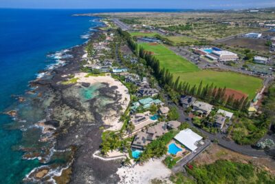 Kona coastline near historic Royal Compound oceanfront properties
